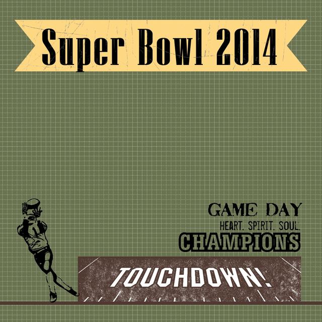 Super Bowl 2014 Scrapbook Page
