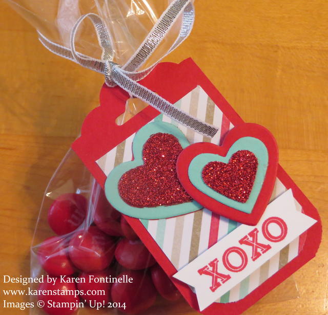 Valentine Treat Bag with Hearts Tag