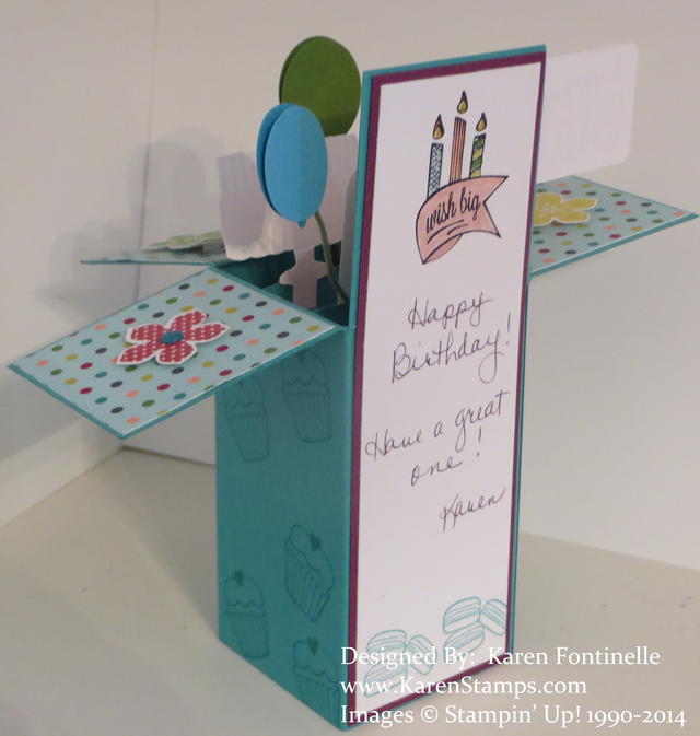 Birthday Pop Up Box Card Back Greeting