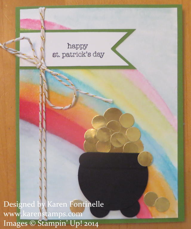 St. Patrick's Day Pot of Gold Rainbow Card