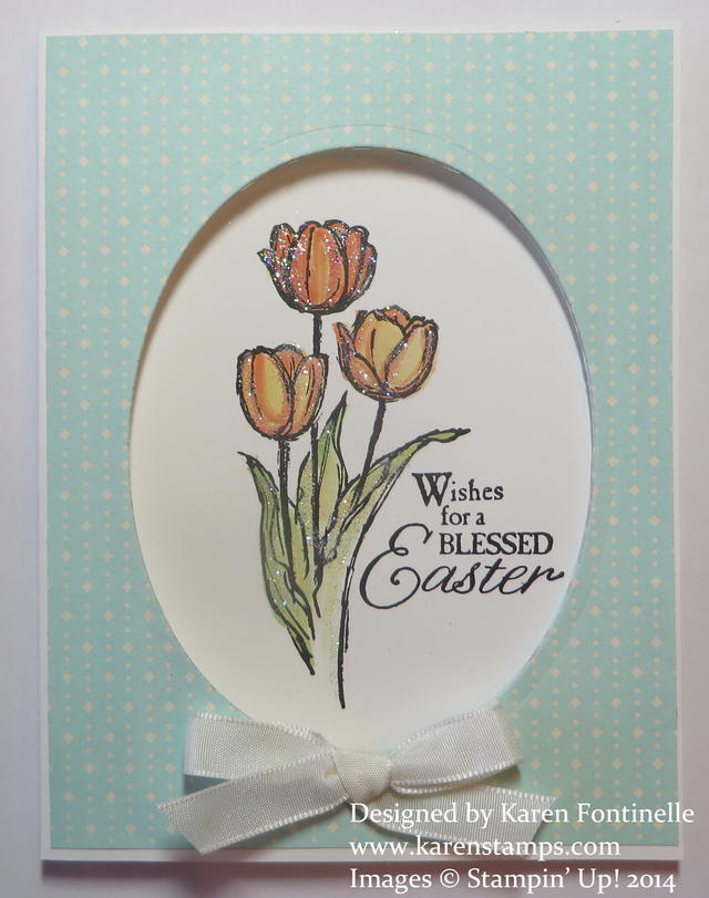 Blessed Easter Oval Card