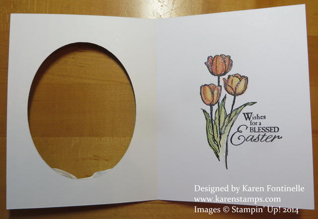 Blessed Easter Oval Card Inside