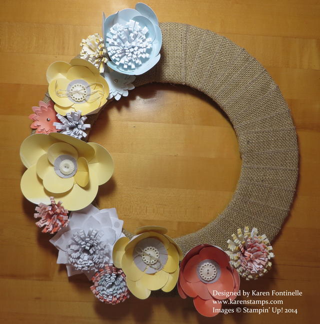 Burlap and Blooms Spring Wreath