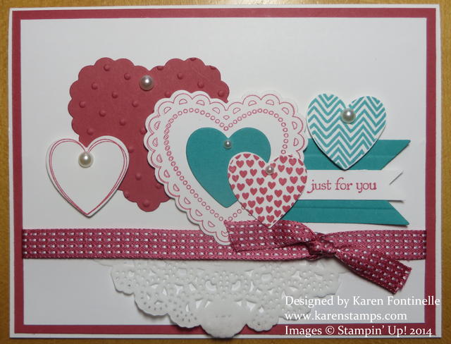 Hearts A Flutter Just For You Card