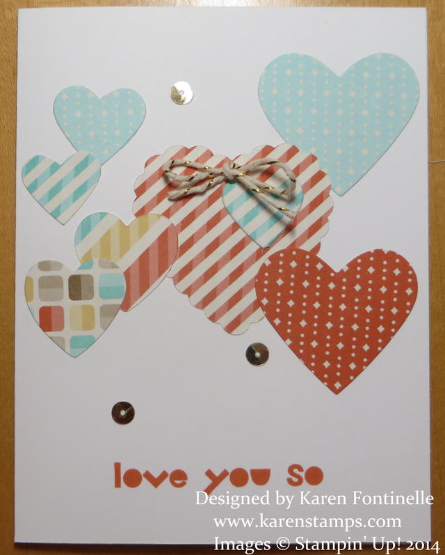 An Easy to Make Mother's Day Card With Hearts
