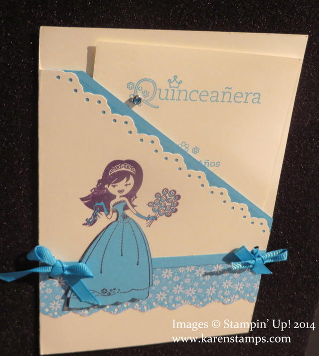 Celebrando Creatividad Quinceanera Blue Card