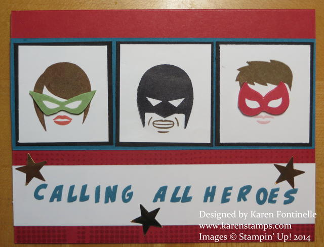 Calling All Heroes Three Hero Faces Card