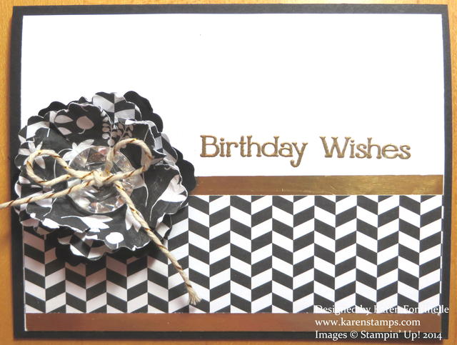 Back to Black with Gold Birthday Card
