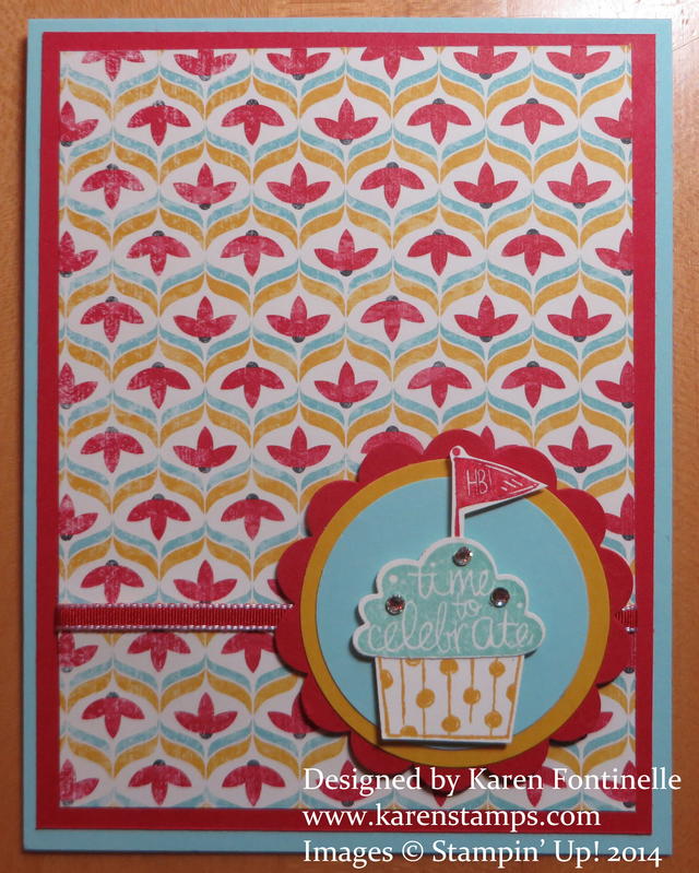 Cupcake Party Card with Flashback Paper