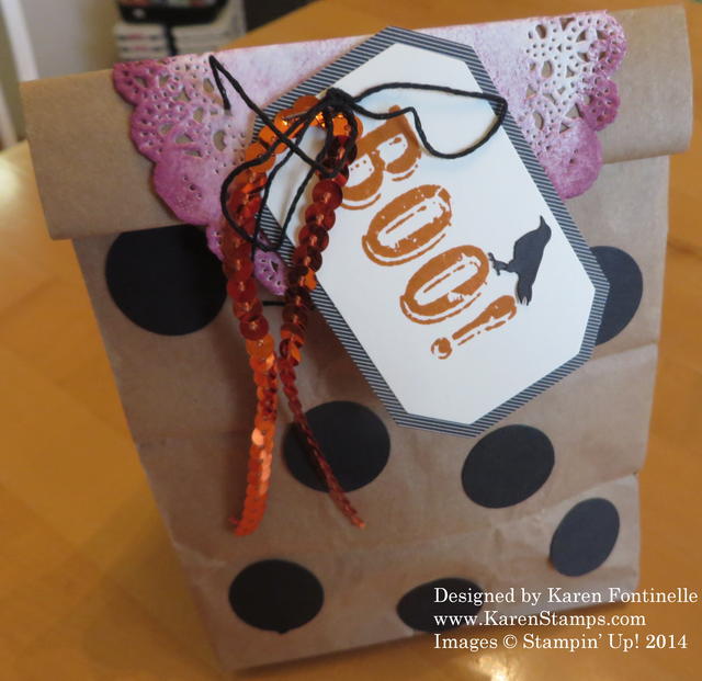 Alternate September Paper Pumpkin Kit Halloween Lunch Sack Treat Bag