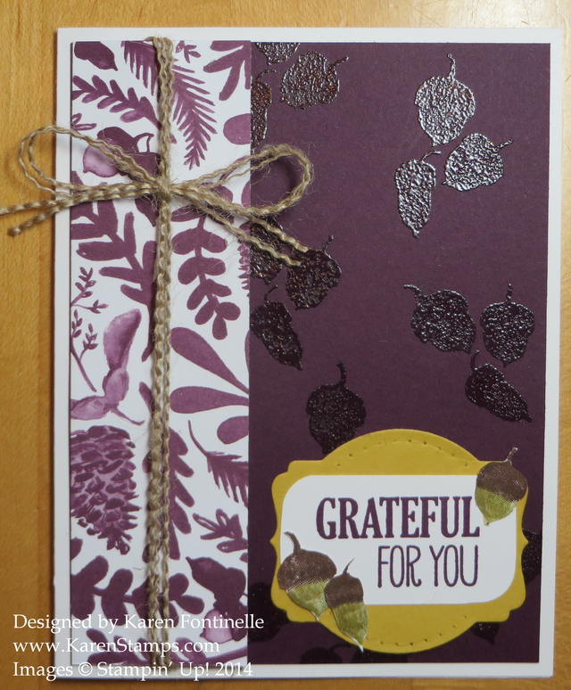 Blackberry Bliss and Color Me Autumn Fall Card