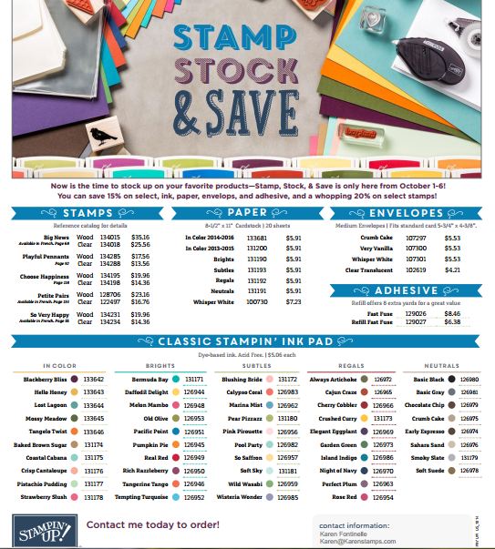 Stamp Stock & Save Flyer