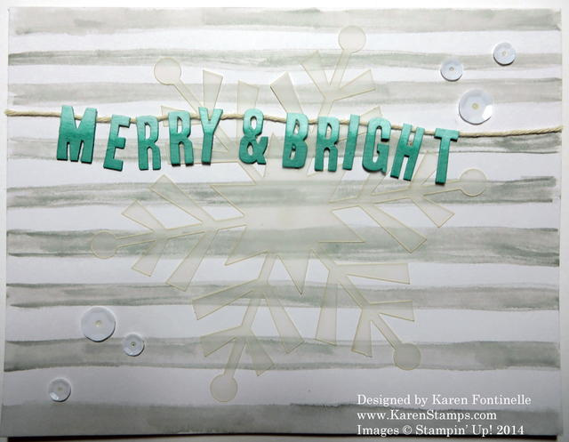 Watercolor Winter Kit Merry and Bright Card
