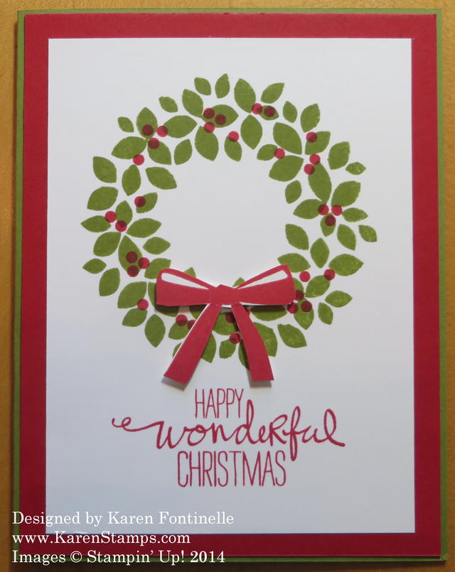 Wondrous Wreath Easy Christmas Card