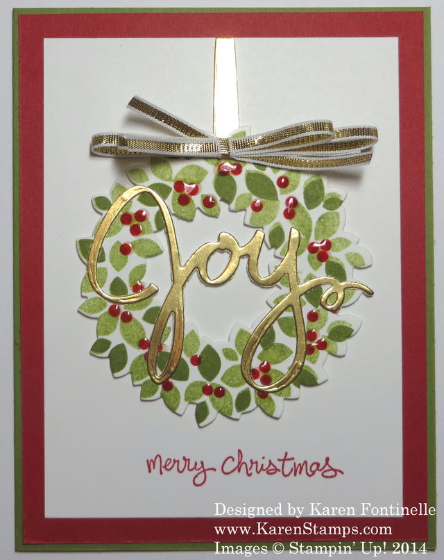 Wondrous Wreath Joy Card