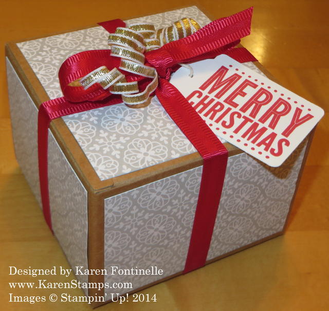 All Is Calm Kraft Gift Box For Christmas