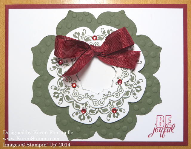 Floral Framelits Wreath Christmas Card