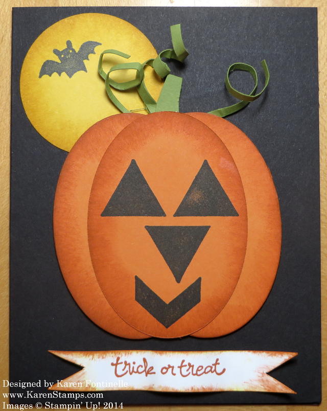 Geometrical Halloween Pumpkin Card