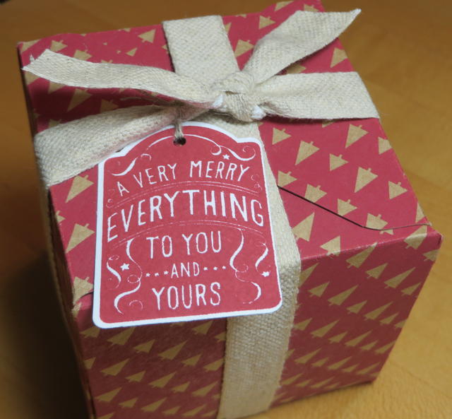 Gift Box Punch Board Box Chevron Ribbon