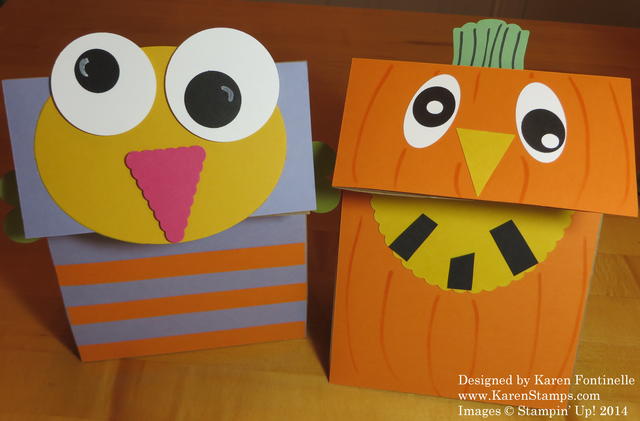 Halloween Lunch Sack Monster and Pumpkin