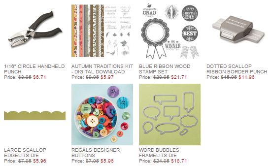 Stampin' Up! Weekly Deal Oct 28 2014
