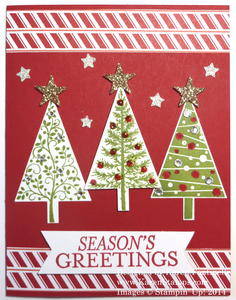 Festival of Trees Red Christmas Card