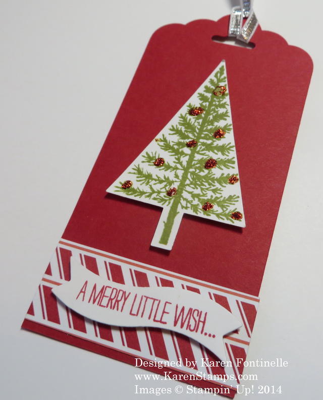 Festival of Trees Red Christmas Tag
