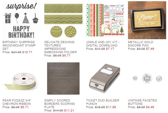 Stampin' Up! Weekly Deal Dec 16 2014
