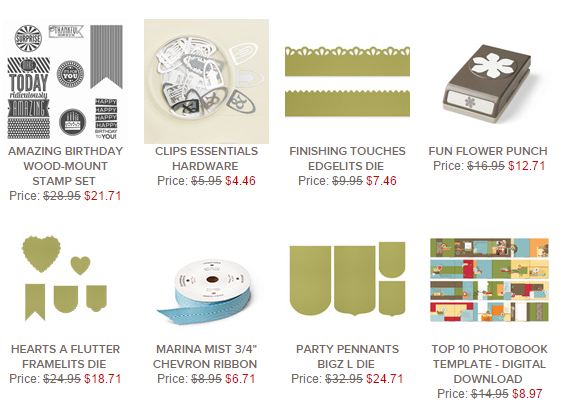 Stampin' Up! Weekly Deal Dec 30 2014