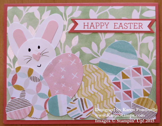 Easter Card with Bunny and Eggs