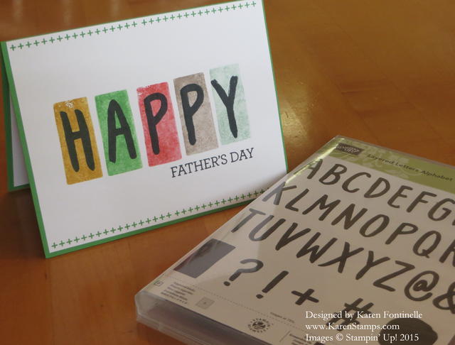 Layered Letters Father's Day Card