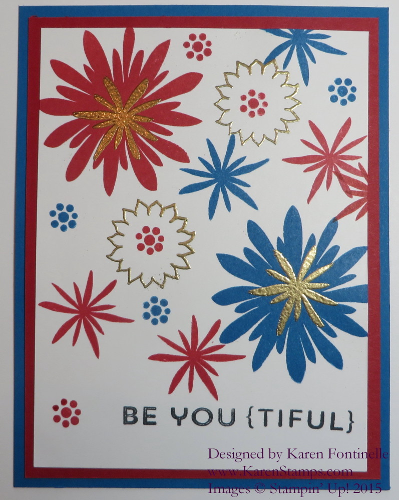 Flower Patch 4th of July Fireworks Card