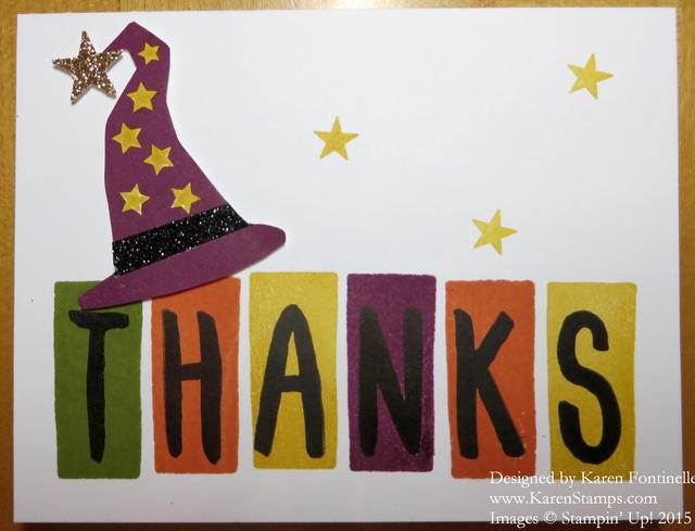 Layered Letters Thanks Halloween Card