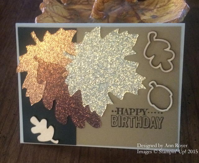 Masculine Birthday Card with Glimmer Leaves