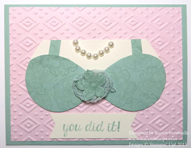 Mint Macaron Bra Card