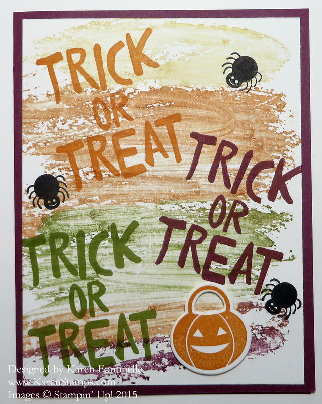 Trick or Treat Watercolor Wash Halloween Card