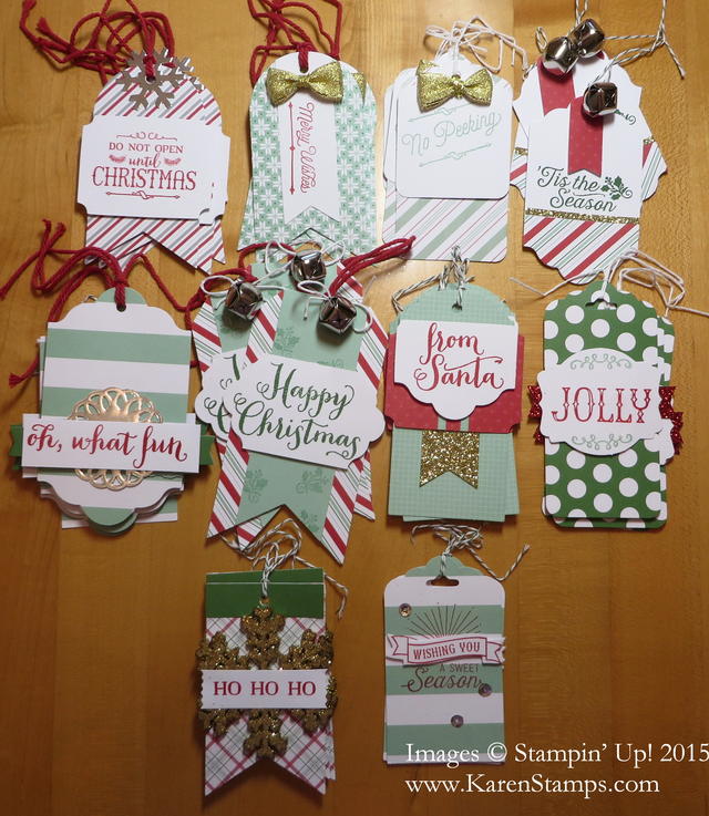 Oh What Fun Tag Project Kit Tags Finished