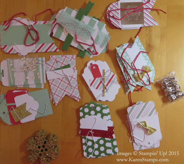 Oh What Fun Tag Project Kit set up