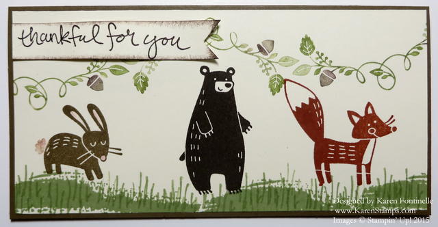 Thankful Forest Friends Animals Card