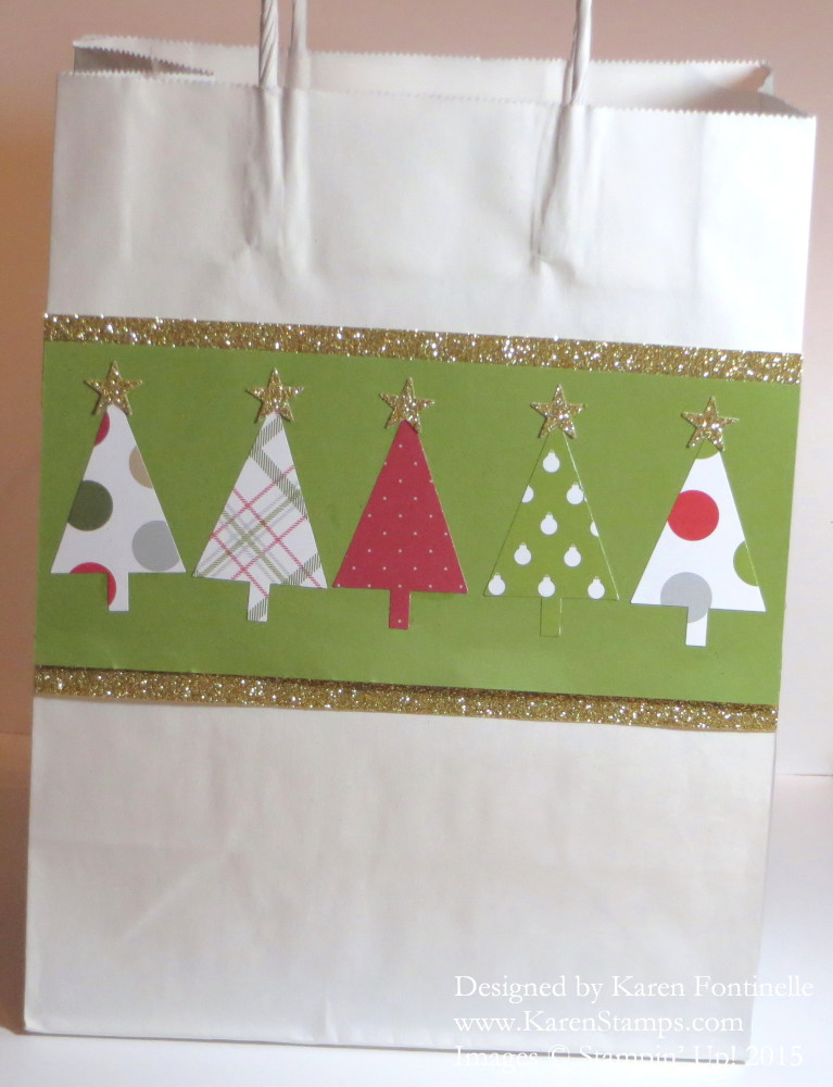 Easy Christmas Tree Punch Gift Bag