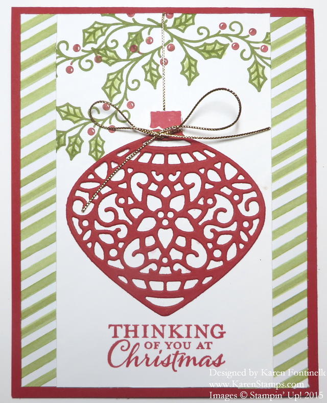 Embellished Ornament Christmas Card