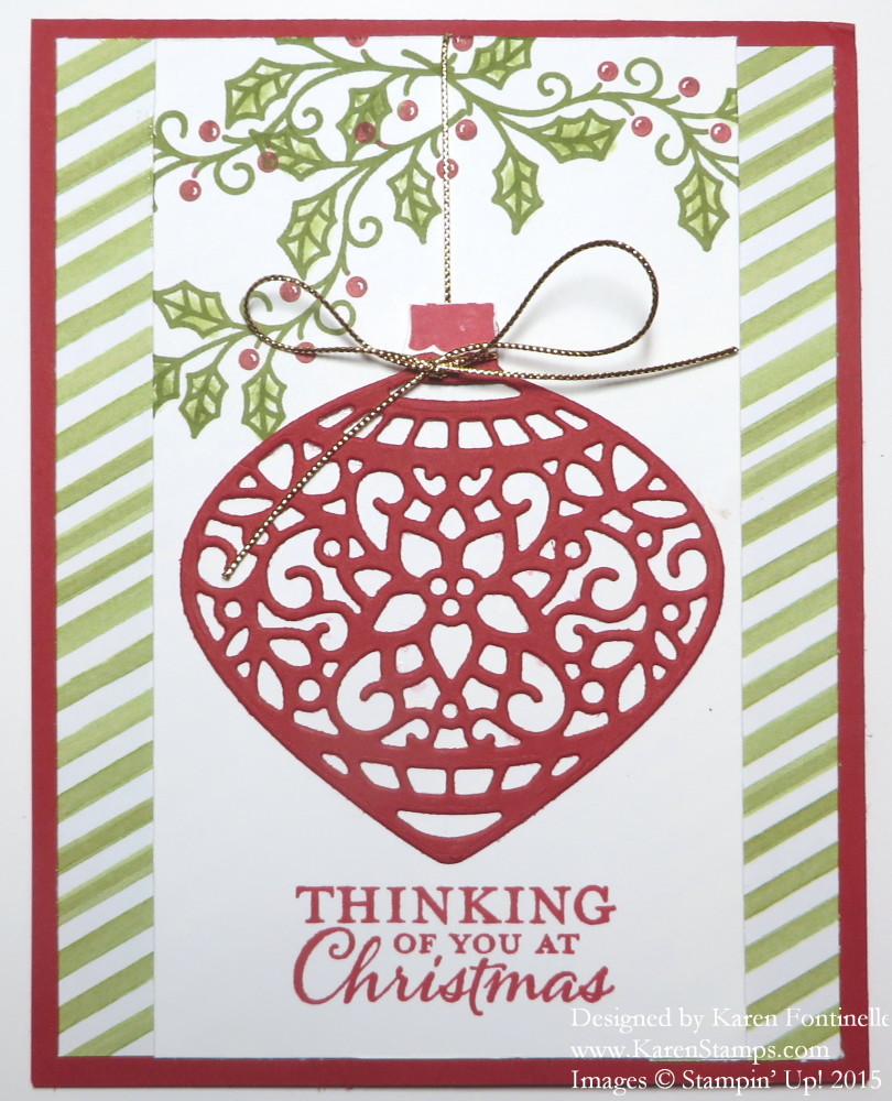 Embellished Ornament Christmas Card