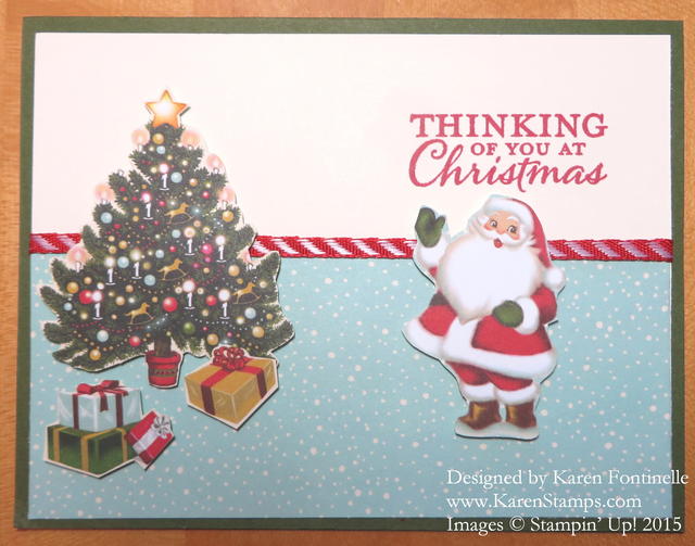 Home For Christmas Santa and Tree Card