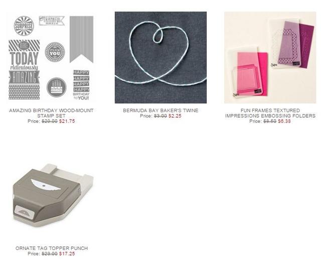 Stampin' Up! Weekly Deal Dec 29 2015