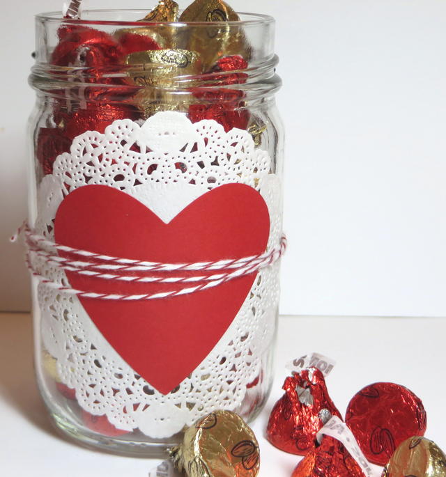 Easy Valentine Candy Jar