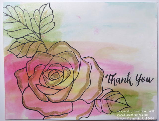 Rose Wonder Watercolor Card
