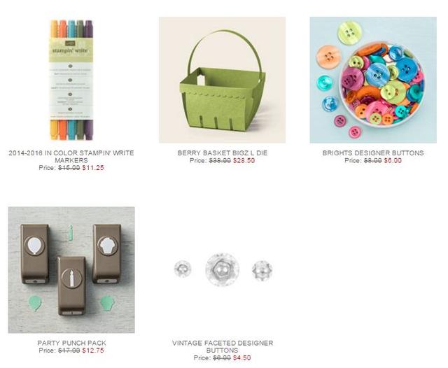 Stampin' UP! Weekly Deals Jan 19 2016