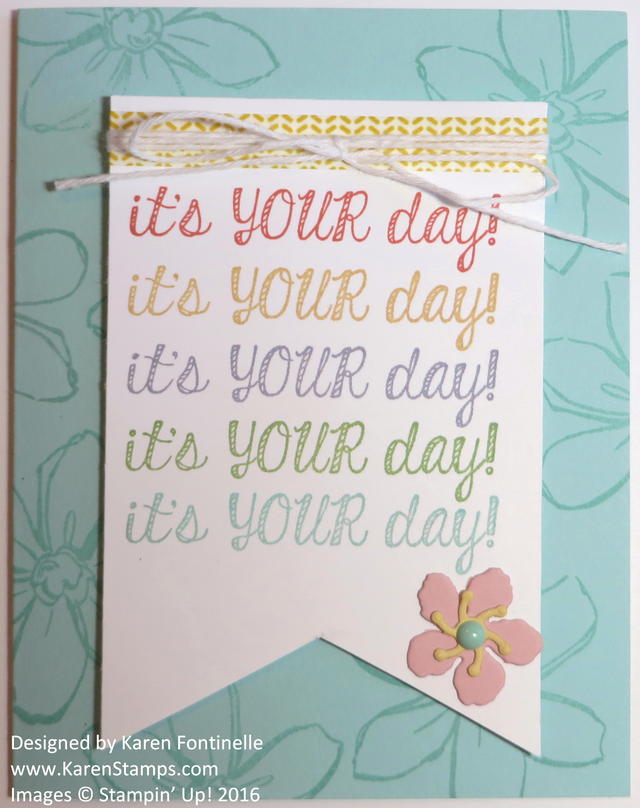 Fabulous Four It's Your Day Card Idea