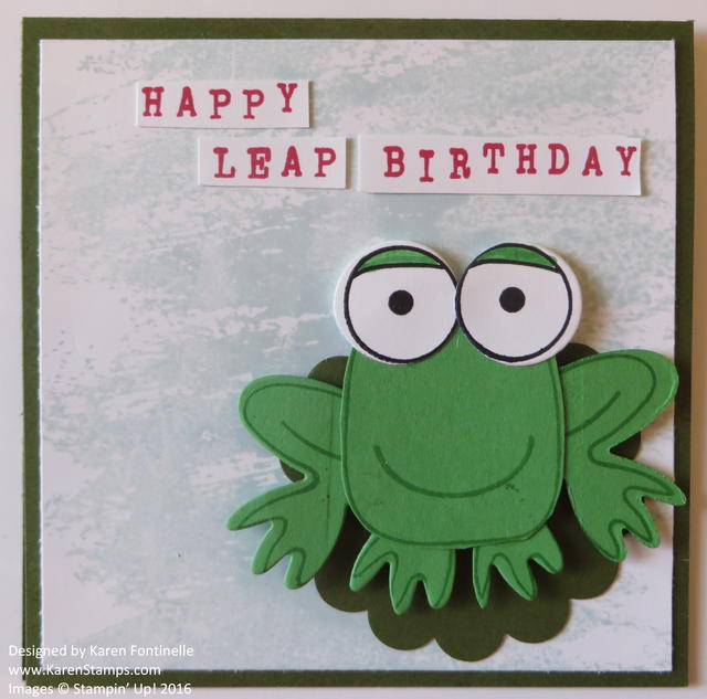 Playful Pals Frog Leap Year Birthday Card