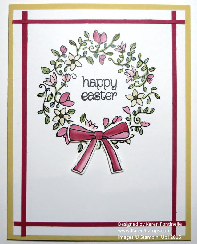 Circle of Spring Wreath Easter Card